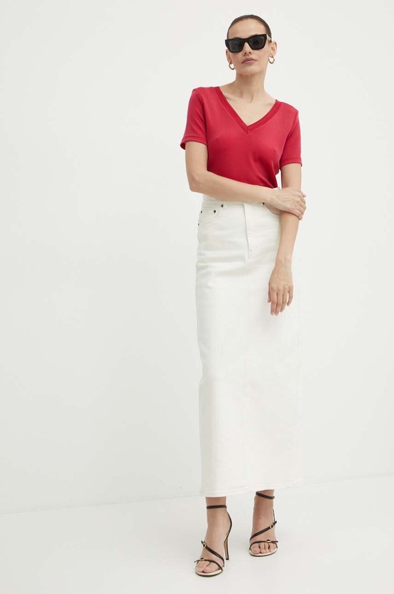 Morgan tricou DIWI DIWI.GRENADINE rosu SS24