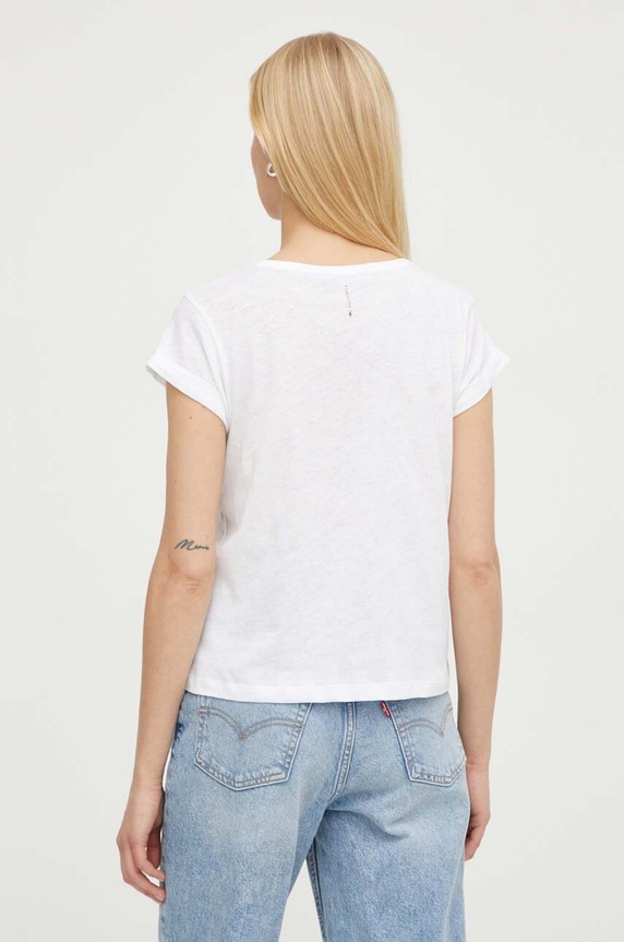 Îmbrăcăminte AllSaints tricou din bumbac Anna WM640Z alb