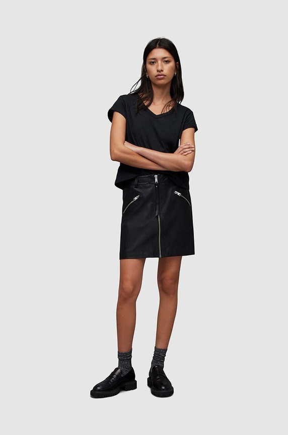 Бавовняна футболка AllSaints Anna WM640Z чорний
