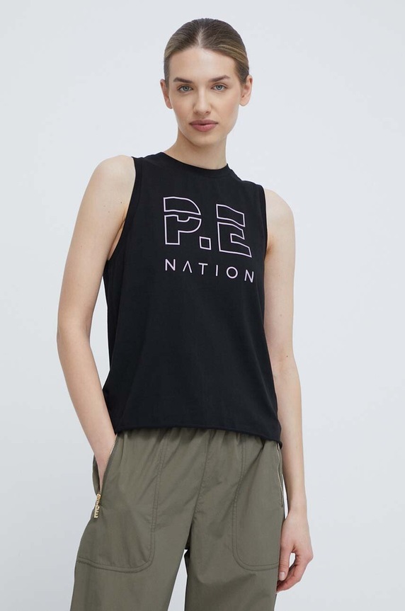 P.E Nation top pamut fekete 241W145