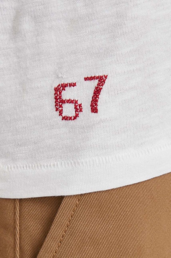 Βαμβακερό μπλουζάκι Polo Ralph Lauren 211949879 μπεζ