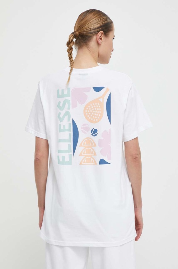Oblečení Bavlněné tričko Ellesse Fortunata T-Shirt SGV20246 bílá