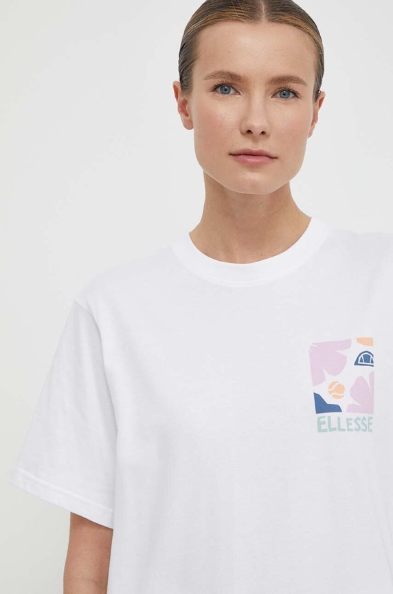 Bavlněné tričko Ellesse Fortunata T-Shirt bílá SGV20246
