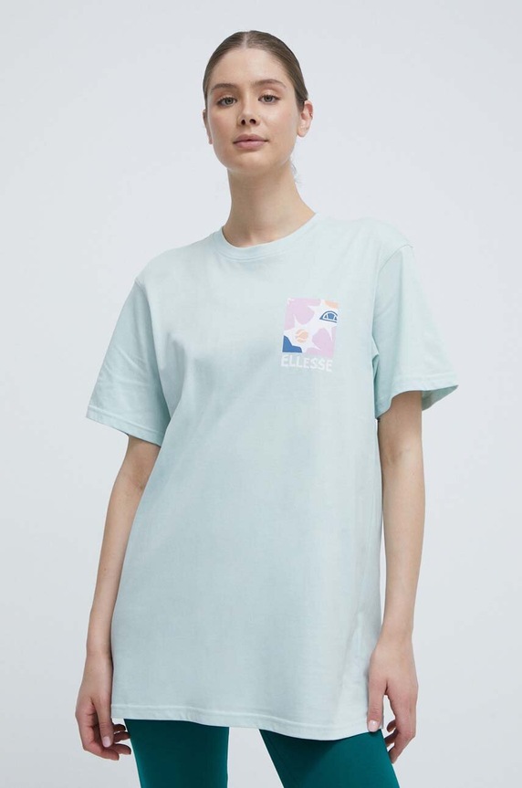 Oblečení Bavlněné tričko Ellesse Fortunata T-Shirt SGV20246 tyrkysová