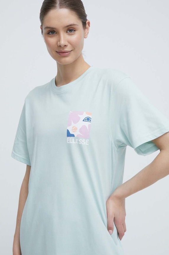 Bavlněné tričko Ellesse Fortunata T-Shirt tyrkysová SGV20246