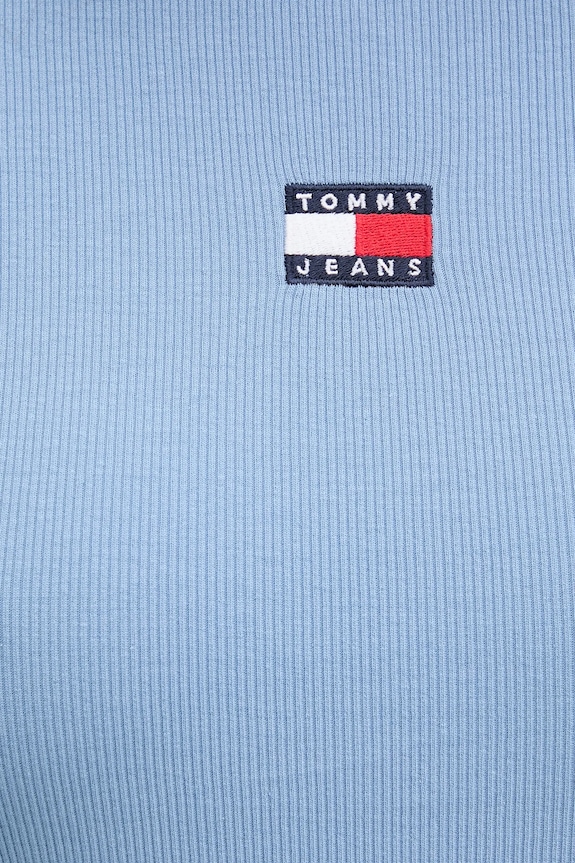 Tommy Jeans tričko dámske bavlnené s elastanom DW0DW17881 modrá