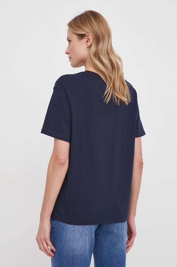 Oblečení Bavlněné tričko Tommy Jeans DW0DW17836 námořnická modř