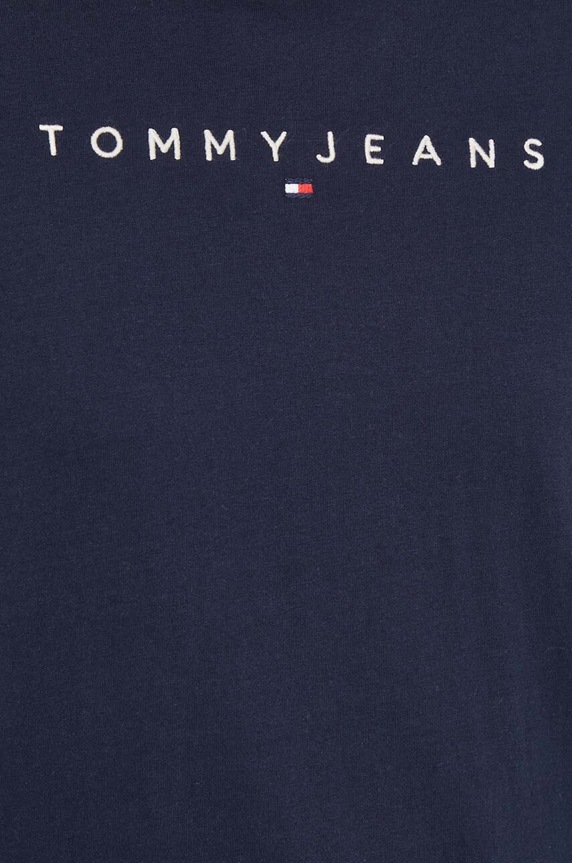 Bavlněné tričko Tommy Jeans námořnická modř DW0DW17836