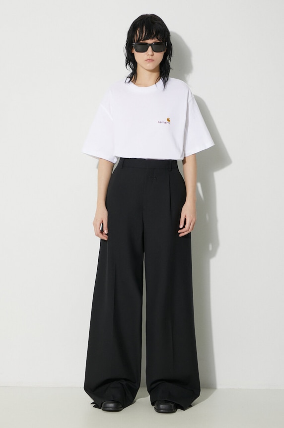 Carhartt WIP t-shirt bawełniany S/S American Script T-Shirt bawełna biały I032218.02XX