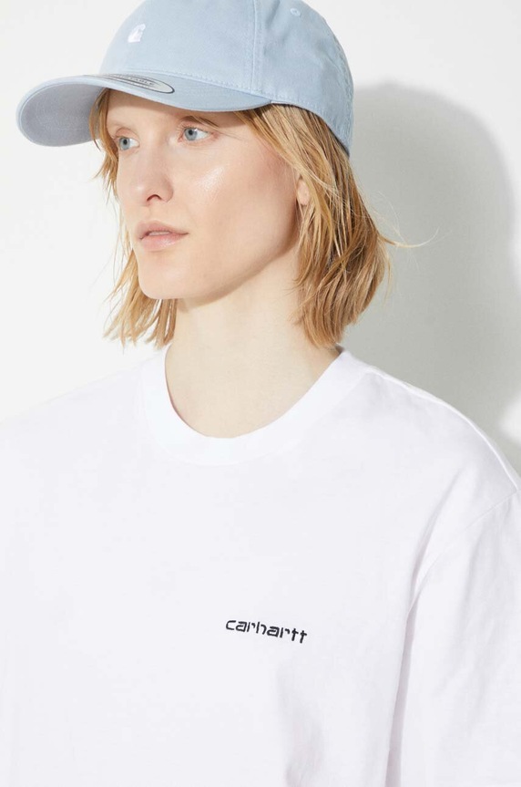 Carhartt WIP t-shirt in cotone S/S Script Embroidery T-S I032293.00AXX bianco