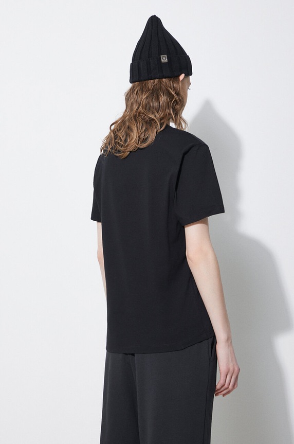 Oblečenie Bavlnené tričko Carhartt WIP S/S Script Embroidery T-S I032293.0D2XX čierna