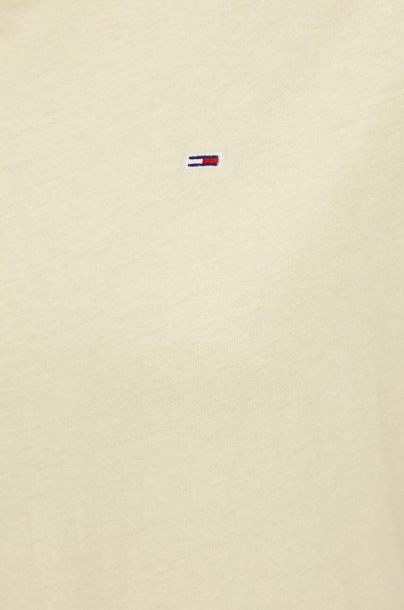 Tommy Jeans t-shirt bawełniany żółty DW0DW14616