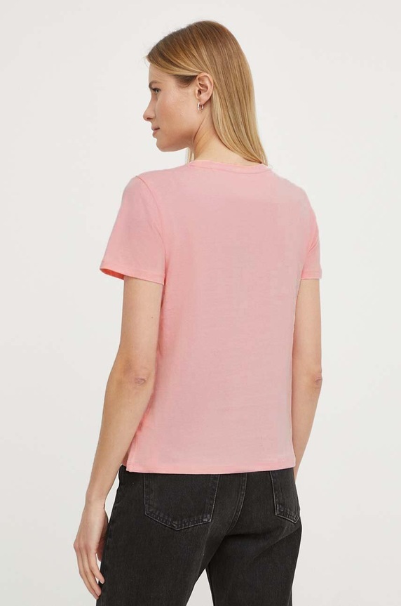Oblečenie Bavlnené tričko Tommy Jeans DW0DW14616 ružová