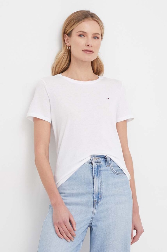 Βαμβακερό μπλουζάκι Tommy Jeans 2-pack DW0DW11459 πολύχρωμο SS24
