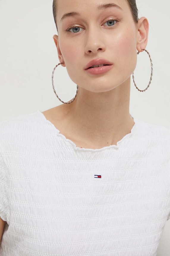 Tričko Tommy Jeans bílá DW0DW17888