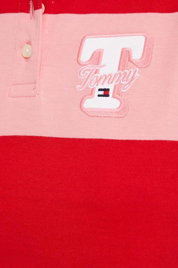 Tommy Jeans top bawełniany DW0DW17764 czerwony