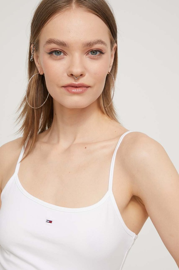 Top Tommy Jeans 2-pak slim ružová DW0DW18148