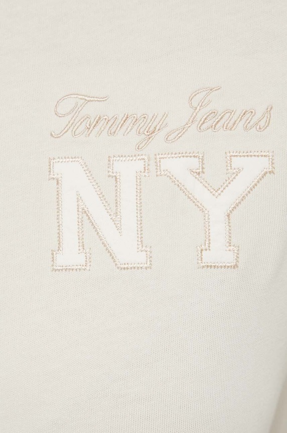 Tommy Jeans t-shirt bawełniany DW0DW17829 beżowy
