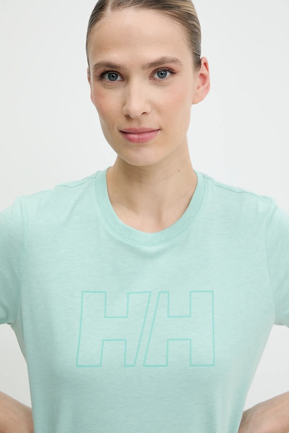 Tričko Helly Hansen tyrkysová 63192