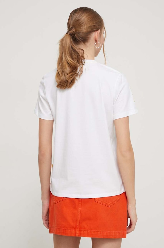 Îmbrăcăminte Desigual tricou 24SWTKAL alb