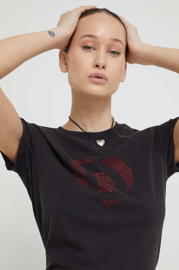 Tričko Desigual D COR 24SWTKAK černá