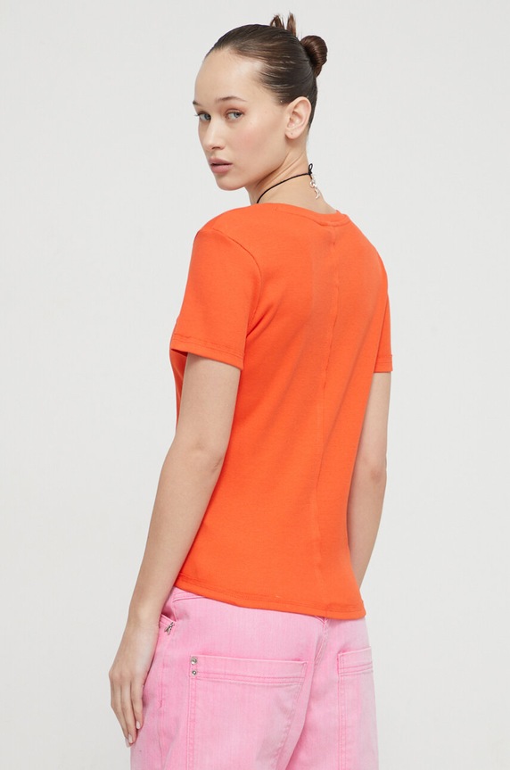 Oblačila Kratka majica Desigual 24SWTK67 oranžna