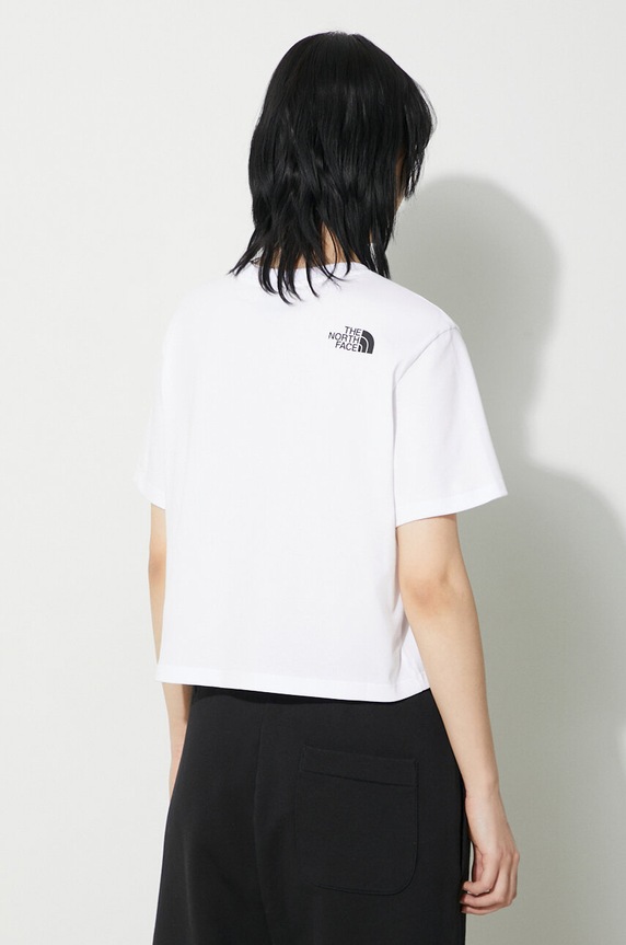 The North Face t-shirt W Simple Dome Cropped Slim Tee NF0A87U4FN41 white SS25