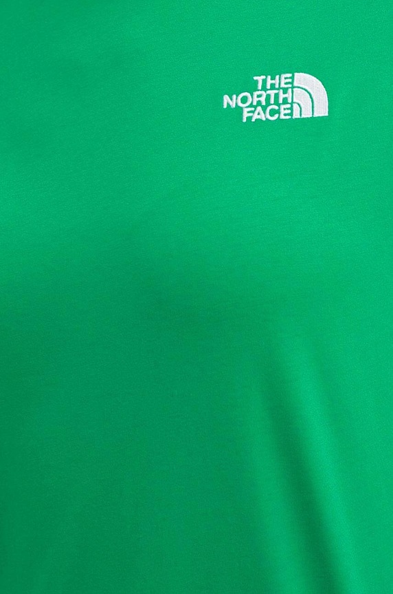 Bombažna kratka majica The North Face W S/S Essential Oversize Tee NF0A87NQPO81 zelena