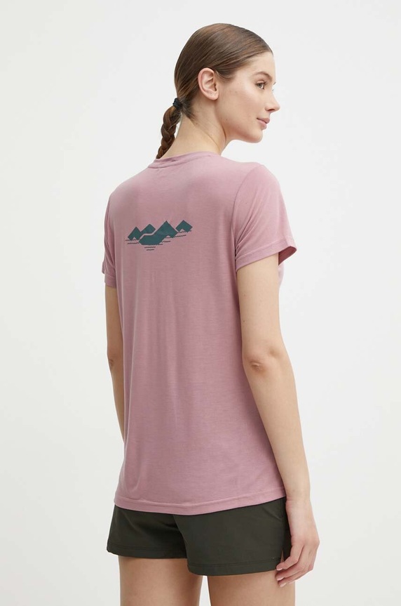 Odzież Viking T-shirt trekkingowy damski Morain 500.26.7111 fioletowy