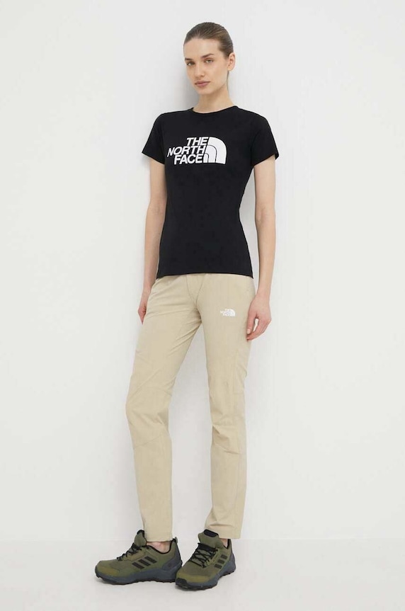 Βαμβακερό μπλουζάκι The North Face NF0A87N6JK31 μαύρο SS24