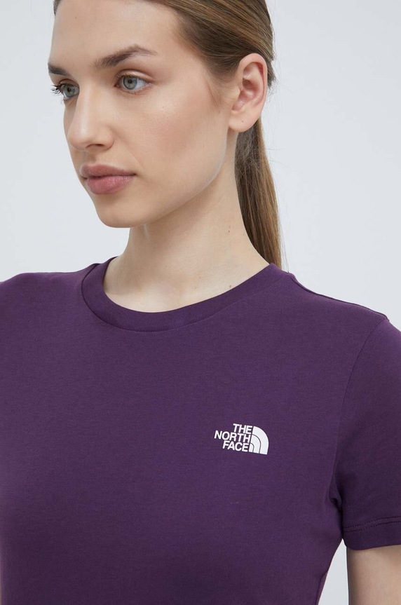 The North Face tricou violet NF0A87NHV6V1