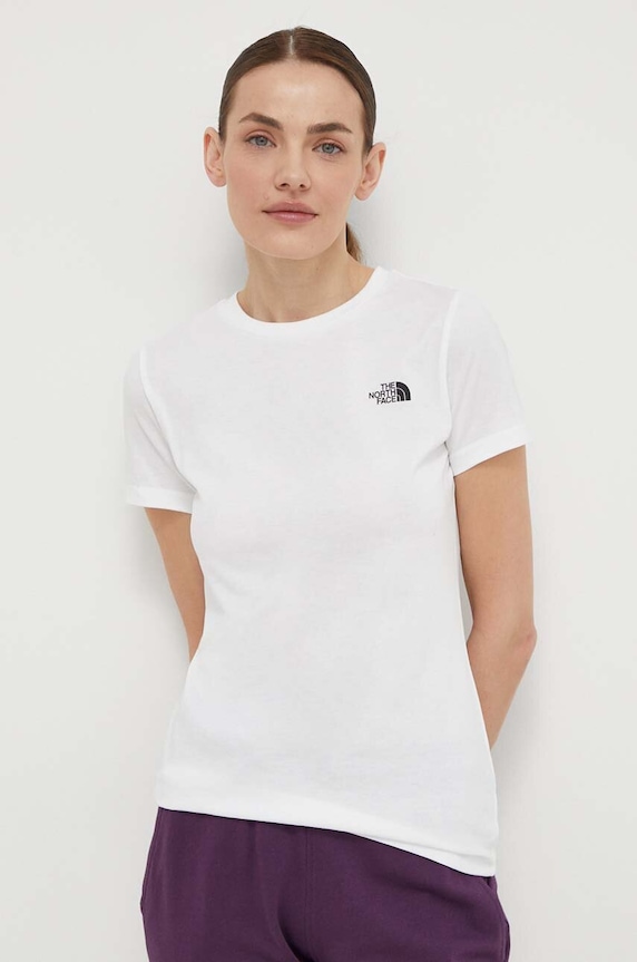 Μπλουζάκι The North Face λευκό NF0A87NHFN41