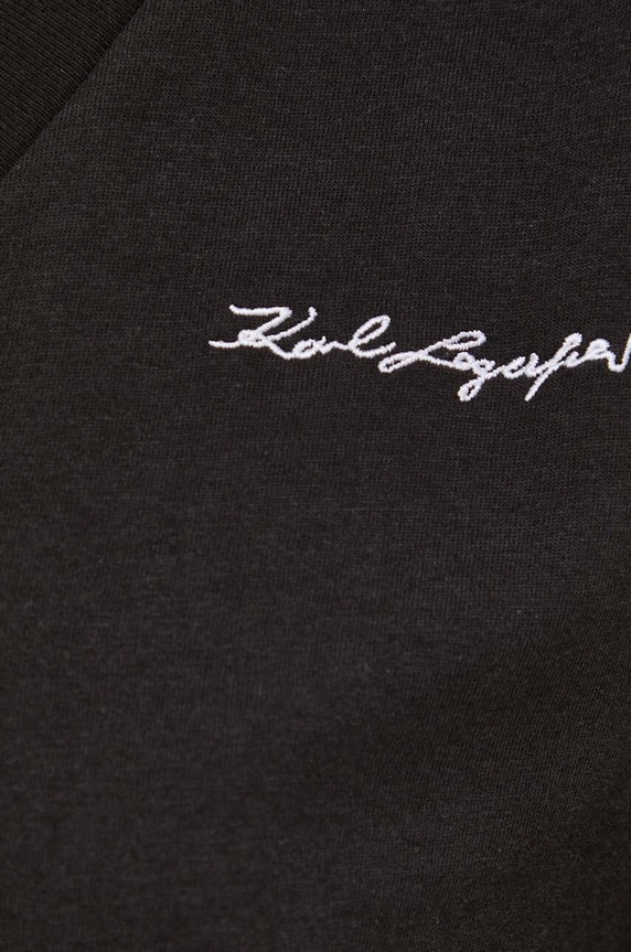Pamučna majica Karl Lagerfeld 24UW1736 crna