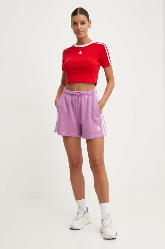 Μπλουζάκι adidas Originals 3 Stripes Baby Tee IP0665 κόκκινο SS24