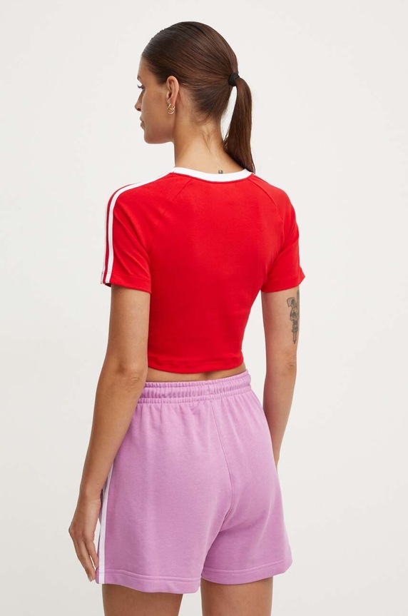 Ρούχα Μπλουζάκι adidas Originals 3 Stripes Baby Tee IP0665 κόκκινο