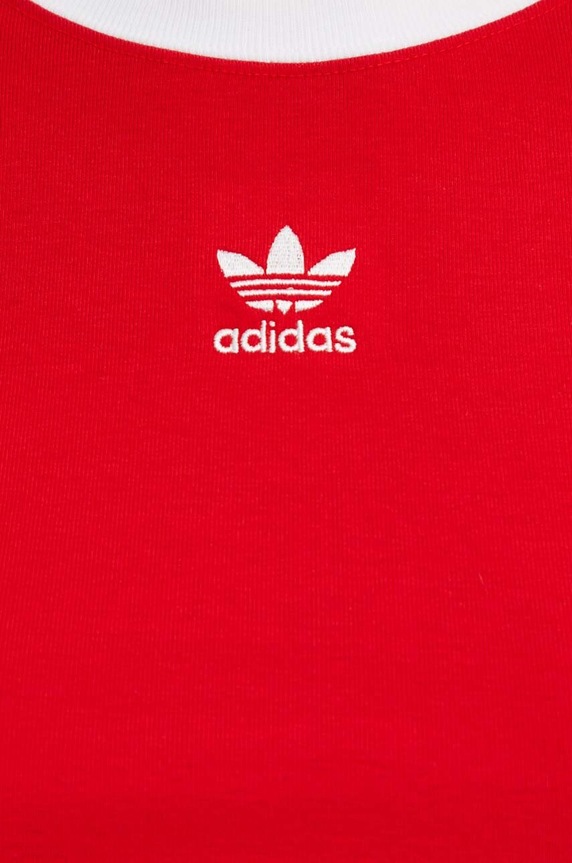 Μπλουζάκι adidas Originals 3 Stripes Baby Tee IP0665 κόκκινο