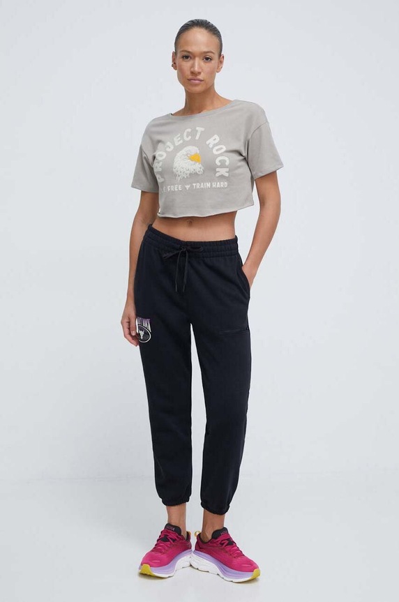 Under Armour t-shirt Project Rock 1383420 beżowy SS24