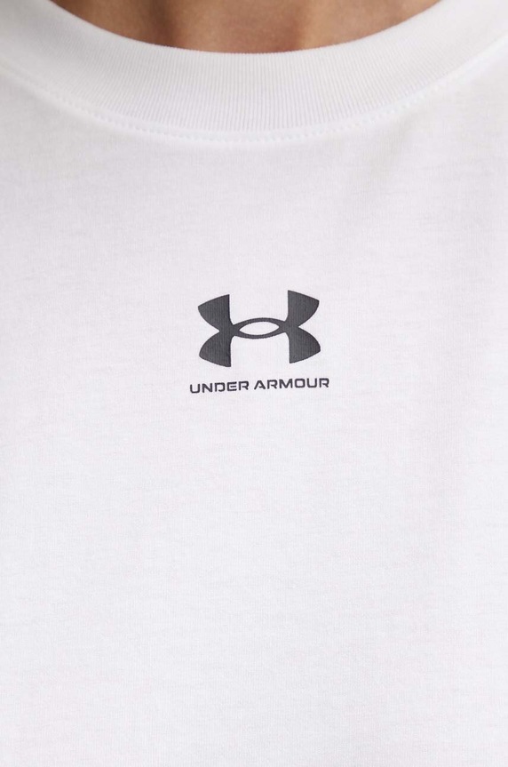 Under Armour póló női pamuttal Campus Core 1383648 fehér