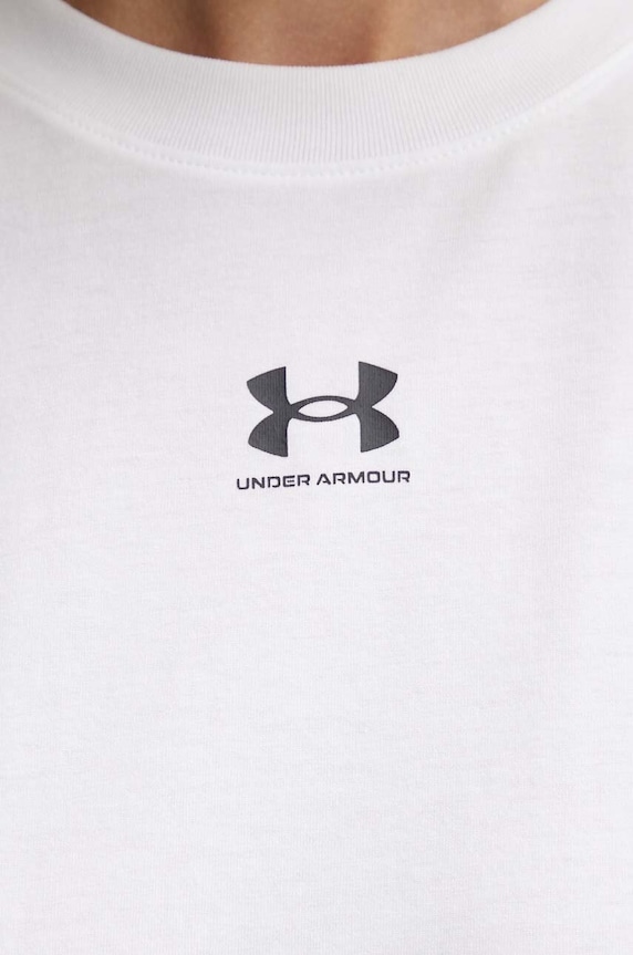 Under Armour póló női pamuttal Campus Core 1383648 fehér
