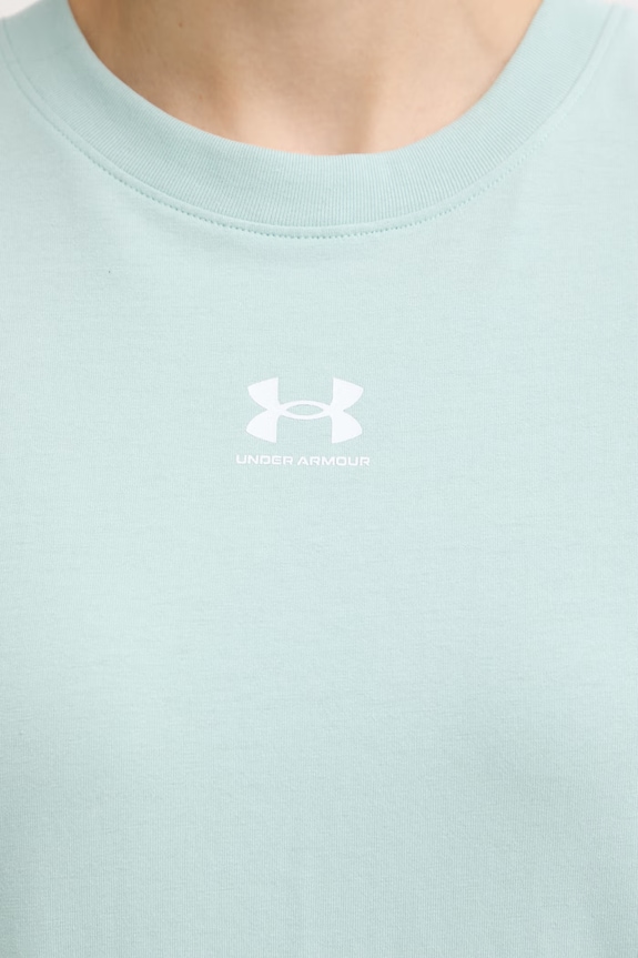 Under Armour T-shirt damski z bawełną Campus Core 1383648 turkusowy