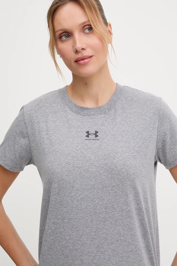 Under Armour t-shirt Γυναικείο με βαμβάκι Campus Core γκρί 1383648