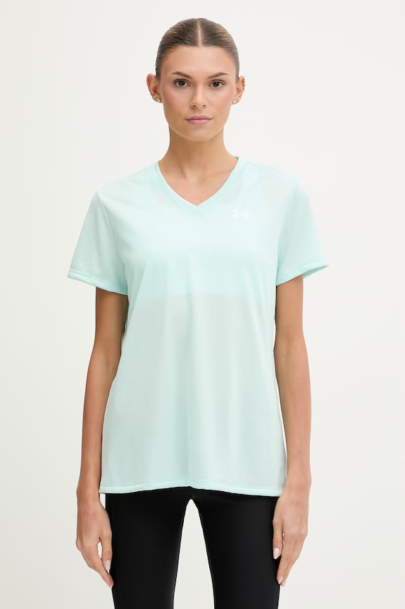 Under Armour t-shirt γυμναστικής γυναικείο τιρκουάζ 1384229