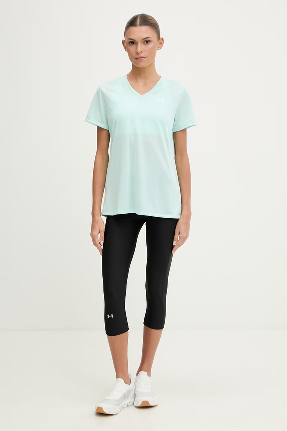 Under Armour t-shirt γυμναστικής γυναικείο 1384229 τιρκουάζ SS26