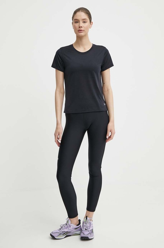 Under Armour t-shirt do biegania Streaker 1382434 czarny AW25