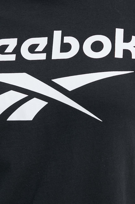 Βαμβακερό μπλουζάκι Reebok Identity 100034774 μαύρο