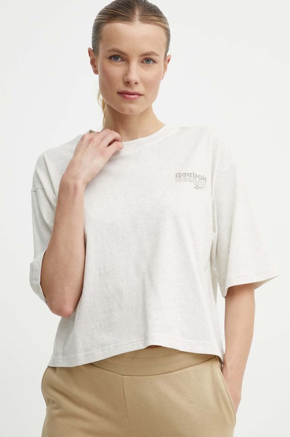 Îmbrăcăminte Reebok tricou din bumbac 100075401 bej