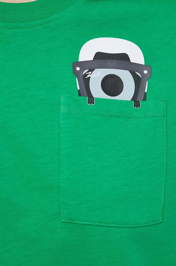 Karl Lagerfeld pamut póló x Darcel Disappoints 241W1761 zöld