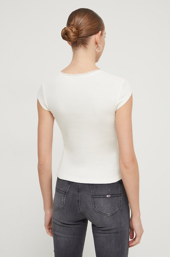 Odzież Superdry t-shirt bawełniany W6011874A.71D beżowy