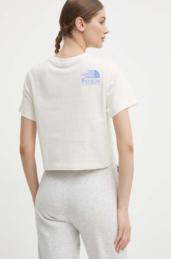 Ρούχα Βαμβακερό μπλουζάκι The North Face NF0A87E0QLI1 μπεζ