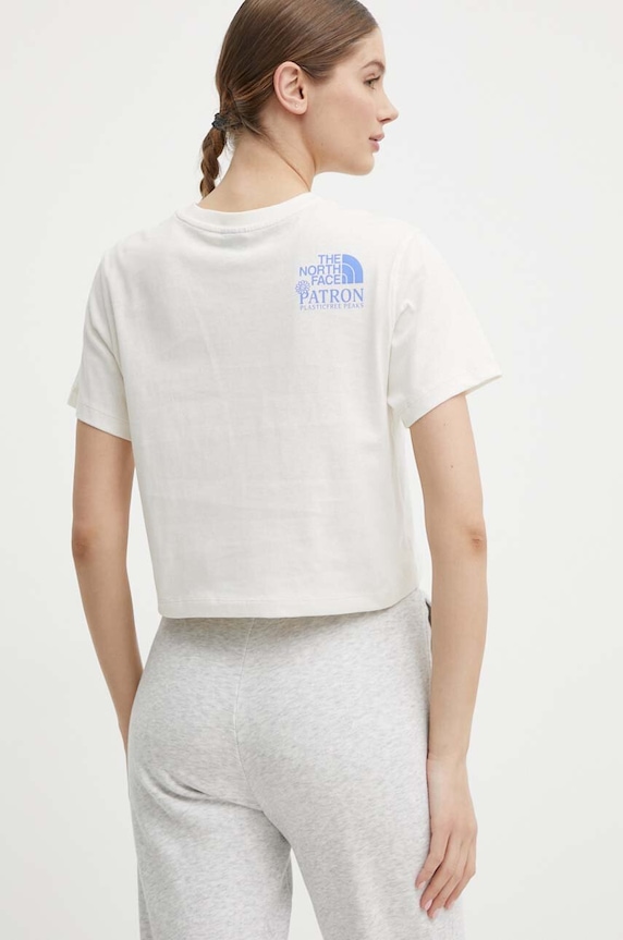 Ρούχα Βαμβακερό μπλουζάκι The North Face NF0A87E0QLI1 μπεζ